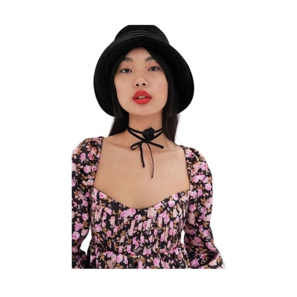 For Love & Lemons For Victorias Secret Floral Empire Waist Dress M $254 MSRP NWT - Picture 5 of 11